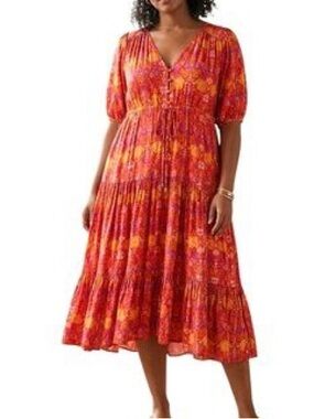 018 ABEL THE LABEL Floral Tiered Empire Waist Dress - Anthropologie